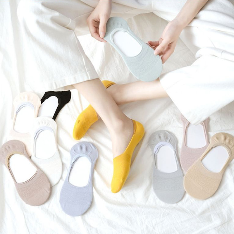 Yksiväriset naisten venesukat, joissa on matala ontot sukat