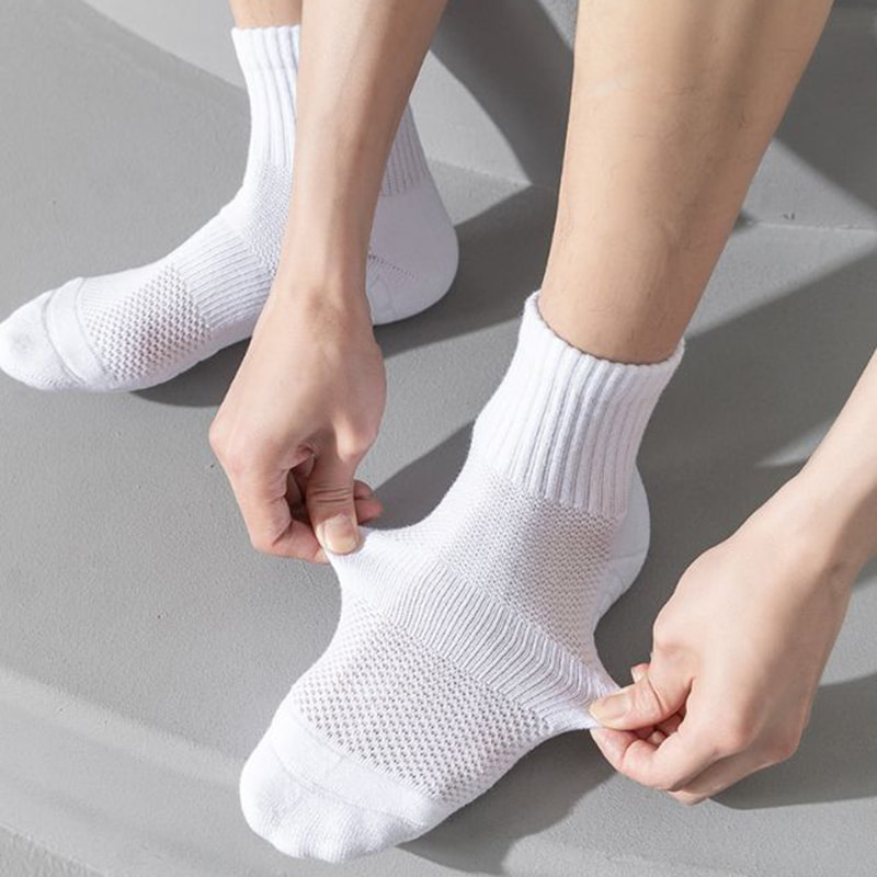 Sukat miesten kevät- ja syksyn pyyhe pohja urheilu puuvillasukat ammattilaiset sukat